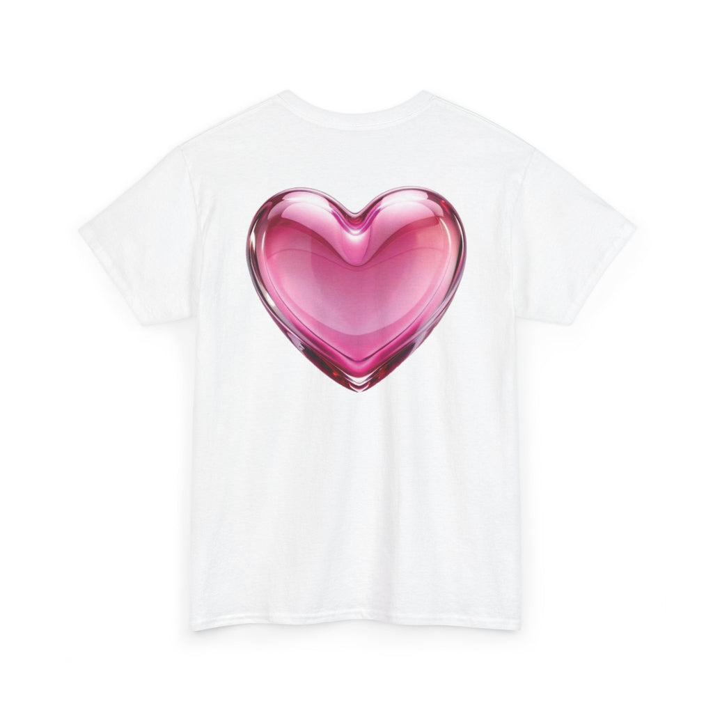 Heart Tee - White & Pink
