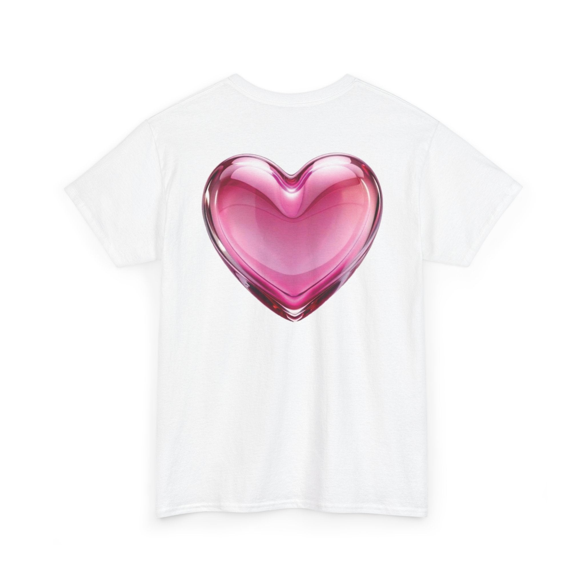 Heart Tee - White & Pink