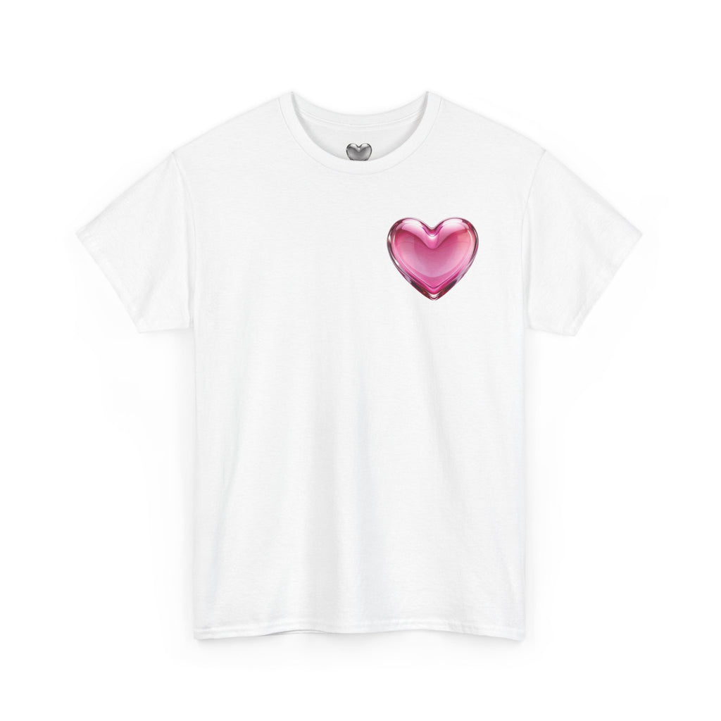 Heart Tee - White & Pink