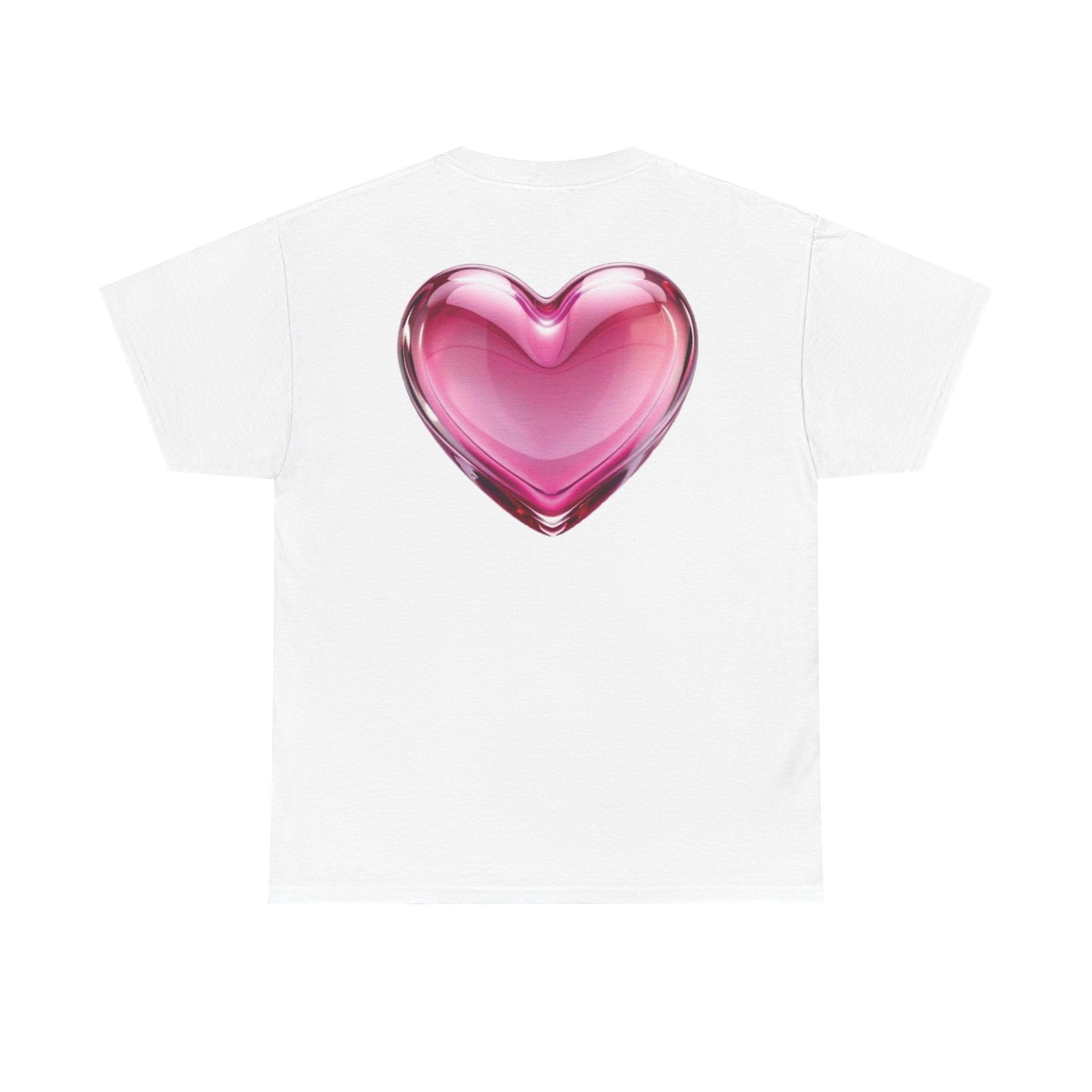Heart Tee - White & Pink
